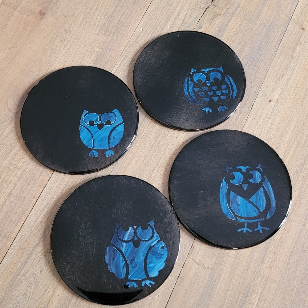 Owl Coaster Set - Picture 2 of 2